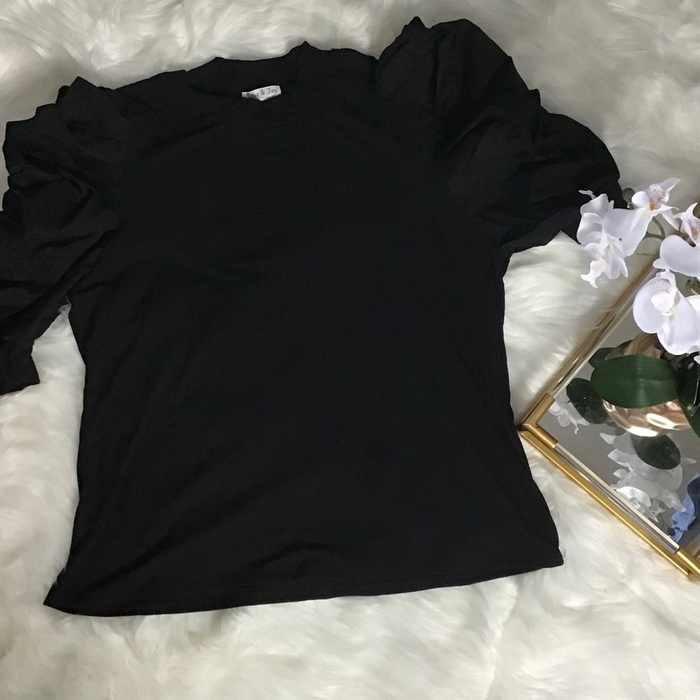Exaggerated Puff Sleeve top